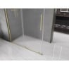 Mexen Velar Duschkabine, Schiebetür, 140 x 85 cm, mattiert, gebürstetes Gold - 871-140-085-31-55