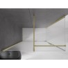 Mexen Velar Duschkabine schiebbar 150 x 70 cm, matt, gebürstetes Gold - 871-150-070-31-55