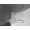Mexen Velar Duschkabine zum Schieben 140 x 90 cm, matt, gebürstetes Gold - 871-140-090-31-55