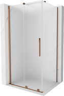 Mexen Velar Duschkabine schiebbar 100 x 80 cm, Mattglas, Roségold - 871-100-080-31-60