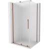 Mexen Velar Schiebetür-Duschkabine 120 x 110 cm, Milchglas, Roségold - 871-120-110-31-60