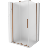 Mexen Velar Duschkabine Schiebetür 120 x 85 cm, Mattglas, Roségold - 871-120-085-31-60