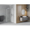 Mexen Rio Halbrunde Duschkabine 80 x 80 cm, Milchglas, Chrom - 863-080-080-01-30
