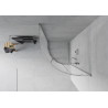 Mexen Rio Halbrunde Duschkabine 80 x 80 cm, Milchglas, Chrom - 863-080-080-01-30