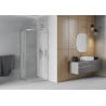 Mexen Rio Halbrunde Duschkabine 90 x 90 cm, gefrostet, Chrom - 863-090-090-01-30