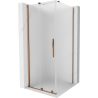 Mexen Velar Duschkabine Schiebetür 90 x 90 cm, Milchglas, Roségold - 871-090-090-31-60