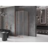 Mexen Velar Duschkabine Schiebetür 100 x 100 cm, mattiert, Roségold - 871-100-100-31-60