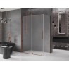 Mexen Velar Schiebeduschkabine 140 x 75 cm, mattiert, Roségold - 871-140-075-31-60