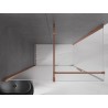 Mexen Velar Duschkabine Schiebetür 130 x 75 cm, matt, Roségold - 871-130-075-31-60