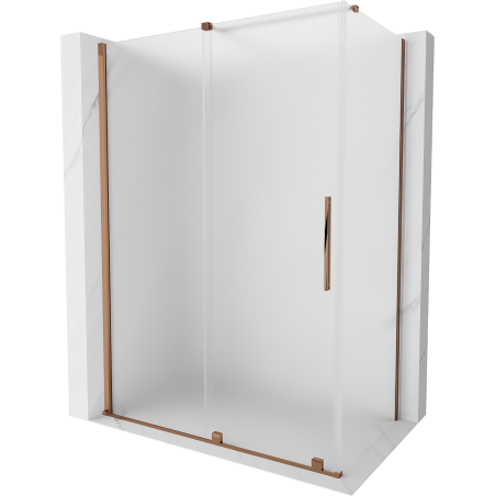 Mexen Velar Duschkabine zum Schieben 150 x 90 cm, satiniert, Roségold - 871-150-090-31-60