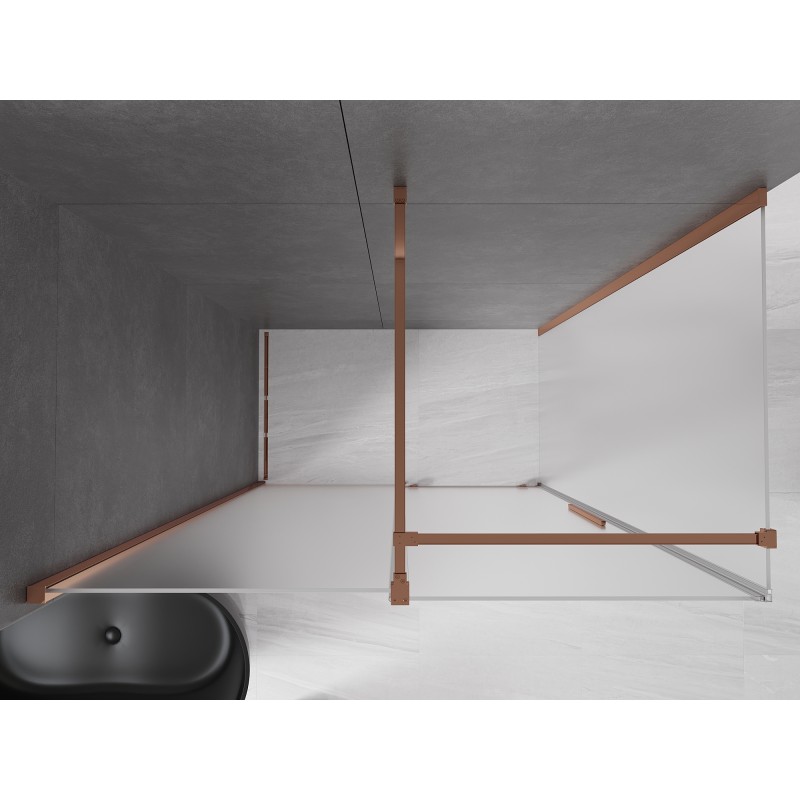 Mexen Velar Duschkabine zum Schieben 150 x 90 cm, satiniert, Roségold - 871-150-090-31-60
