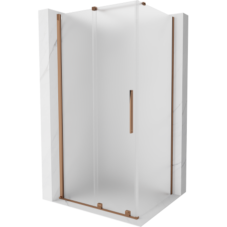 Mexen Velar Schiebetür-Duschkabine 130 x 80 cm, matt, Roségold - 871-130-080-31-60