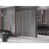 Mexen Velar Duschkabine Schiebetür 160 x 75 cm, Matt, Roségold - 871-160-075-31-60