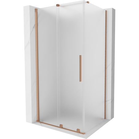 Mexen Velar Duschkabine Schiebetür 100 x 70 cm, mattiert, gebürstetes Kupfer - 871-100-070-31-65