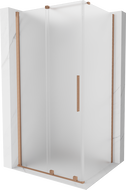 Mexen Velar Schiebeduschkabine 90 x 100 cm, matt, gebürstetes Kupfer - 871-090-100-31-65