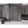 Mexen Velar Duschkabine Schiebetür 90 x 120 cm, matt, gebürstetes Kupfer - 871-090-120-31-65