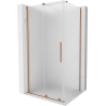 Mexen Velar Schiebeduschkabine 100 x 80 cm, mattiert, gebürstetes Kupfer - 871-100-080-31-65