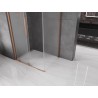 Mexen Velar Duschkabine Schiebetür 90 x 110 cm, Mattglas, gebürstetes Kupfer - 871-090-110-31-65