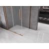 Mexen Velar Duschkabine Schiebbar 110 x 90 cm, Mattglas, Gebürstetes Kupfer - 871-110-090-31-65