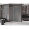 Mexen Velar Duschkabine verschiebbar 140 x 70 cm, satiniert, gebürstetes Kupfer - 871-140-070-31-65