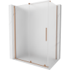 Mexen Velar Schiebetür-Duschkabine 140 x 85 cm, satiniert, gebürstetes Kupfer - 871-140-085-31-65