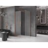 Mexen Velar Duschkabine Schiebetür 130 x 85 cm, Milchglas, gebürstetes Kupfer - 871-130-085-31-65