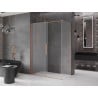 Mexen Velar Duschkabine verschiebbar 160 x 85 cm, Frost, gebürstetes Kupfer - 871-160-085-31-65