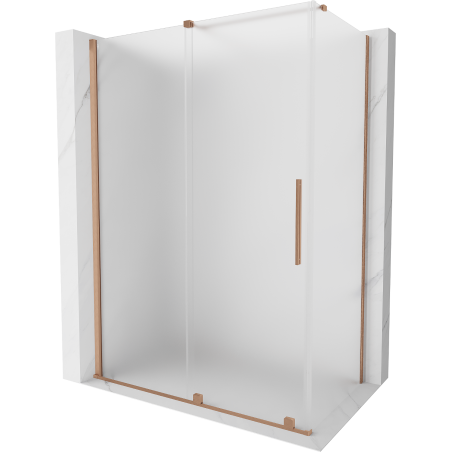 Mexen Velar Duschkabine Schiebetür 160 x 70 cm, mattiert, gebürstetes Kupfer - 871-160-070-31-65