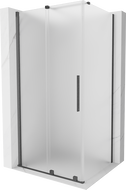 Mexen Velar Duschkabine zum Schieben 120 x 100 cm, matt, gebürstetes Gun Grau - 871-120-100-31-66