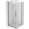 Mexen Velar Duschkabine Schiebetür 90 x 90 cm, satiniert, gebürstet gun gray - 871-090-090-31-66