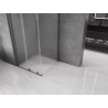 Mexen Velar Duschkabine Schiebetür 90 x 90 cm, satiniert, gebürstet gun gray - 871-090-090-31-66