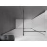 Mexen Velar Duschkabine Schiebetür 150 x 80 cm, Raureif, Gun Gray gebürstet - 871-150-080-31-66