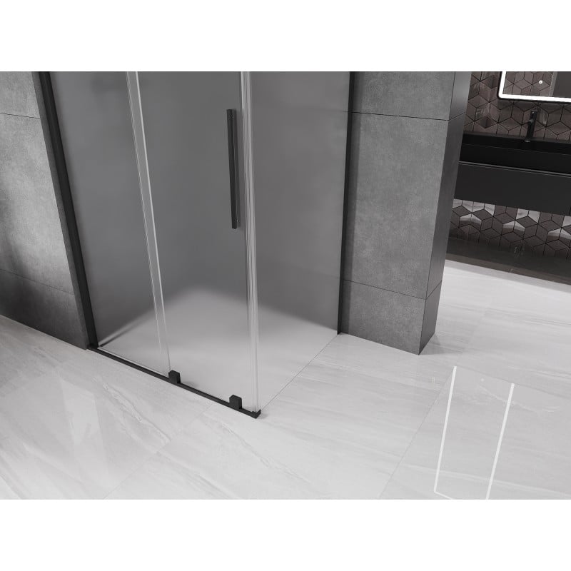 Mexen Velar Duschkabine, Schiebetür, 100 x 80 cm, matt, schwarz - 871-100-080-31-70