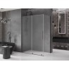 Mexen Velar Duschkabine verschiebbar 160 x 80 cm, Frost, gebürstetes Gun Gray - 871-160-080-31-66