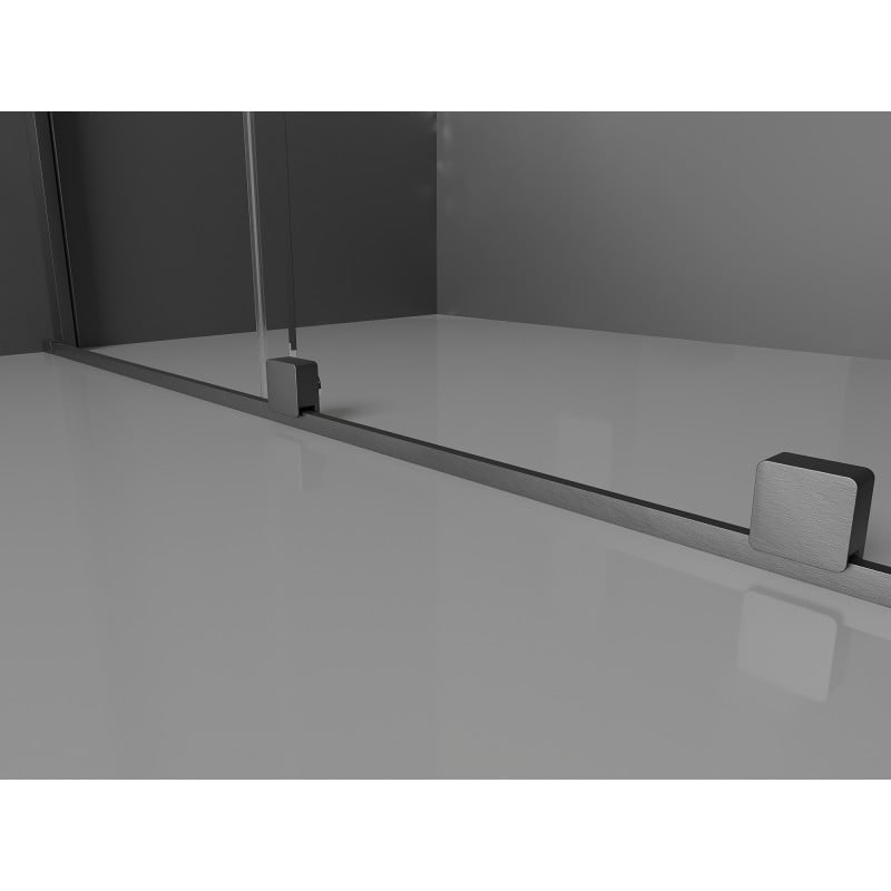Mexen Velar Duschkabine verschiebbar 160 x 80 cm, Frost, gebürstetes Gun Gray - 871-160-080-31-66