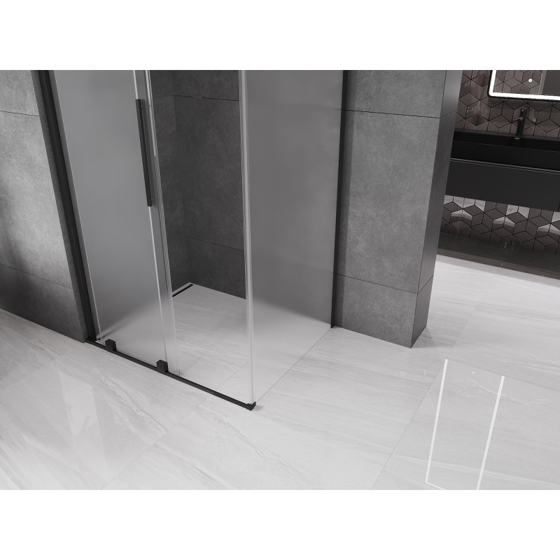 Mexen Velar Duschkabine Schiebetür 110 x 70 cm, matt, schwarz - 871-110-070-31-70