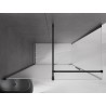 Mexen Velar Duschkabine verschiebbar 140 x 80 cm, Frost, schwarz - 871-140-080-31-70