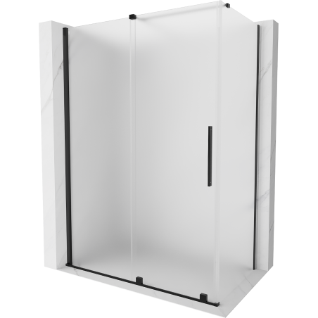 Mexen Velar Duschkabine Schiebetür 140 x 85 cm, mattiert, schwarz - 871-140-085-31-70