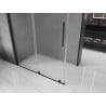Mexen Velar Duschkabine, verschiebbar, 150 x 80 cm, Milchglas, schwarz - 871-150-080-31-70