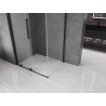 Mexen Velar Schiebeduschkabine 150 x 100 cm, Milchglas, schwarz - 871-150-100-31-70