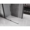Mexen Velar Duschkabine Schiebetür 150 x 85 cm, Frostglas, schwarz - 871-150-085-31-70