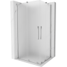 Mexen Velar Duo Duschkabine, 90 x 80 cm, Mattglas, Chrom - 871-090-080-32-01