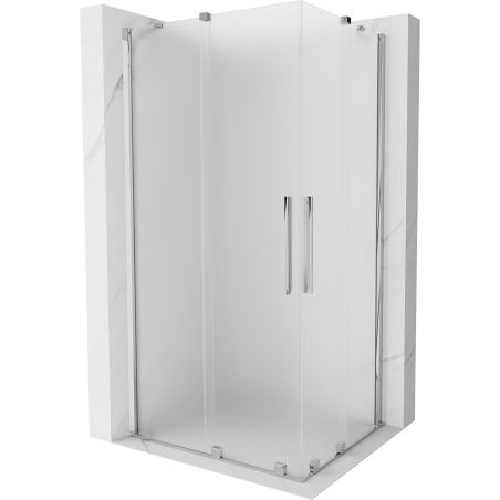 Mexen Velar Duo Schiebeduschkabine 100 x 90 cm, Frostglas, Chrom - 871-100-090-32-01