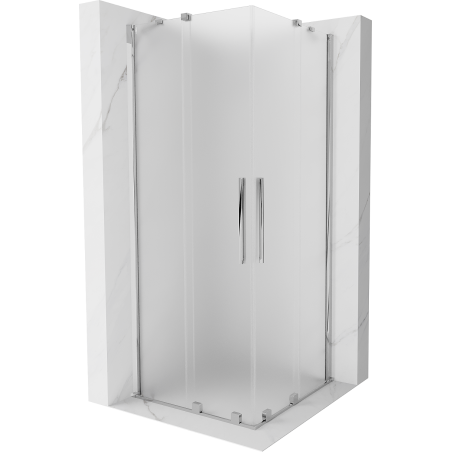 Mexen Velar Duo Schiebeduschkabine 100 x 100 cm, matt, chrom - 871-100-100-32-01