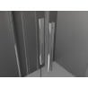 Mexen Velar Duo Duschkabine, 90 x 80 cm, Mattglas, Chrom - 871-090-080-32-01