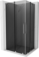 Mexen Velar Duo Schiebeduschkabine 90 x 80 cm, graphit, chrom - 871-090-080-42-01