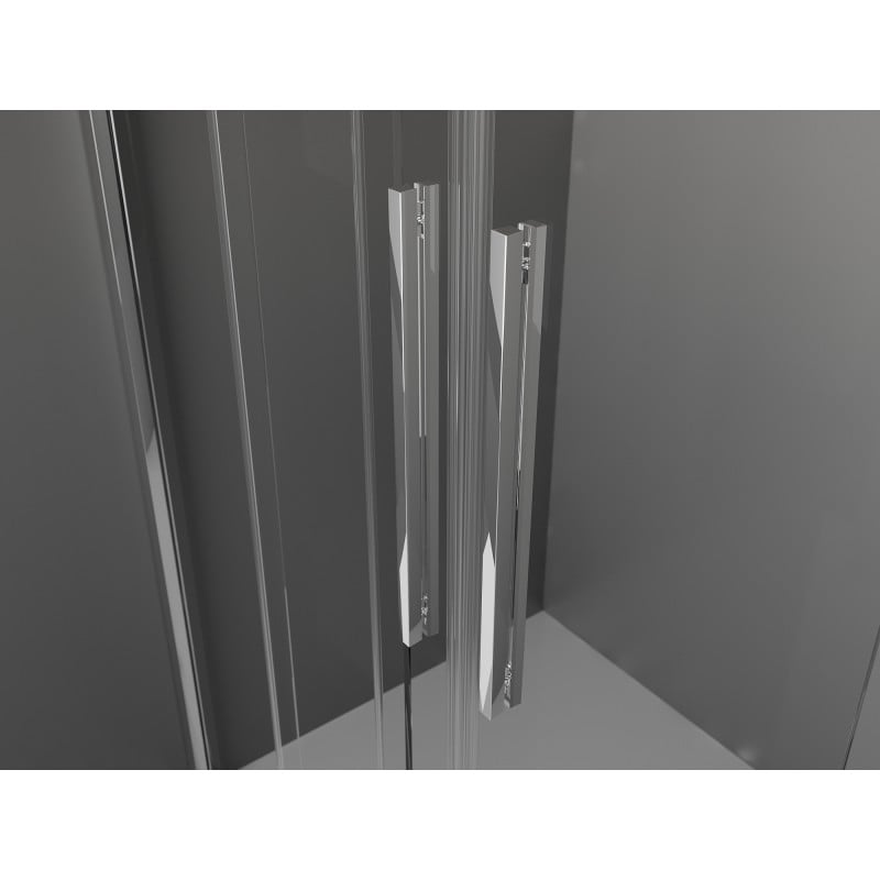 Mexen Velar Duo Duschkabine schiebbar 80 x 80 cm, graphit, chrom - 871-080-080-42-01