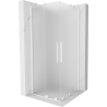Mexen Velar Duo Schiebeduschkabine 90 x 90 cm, mattiert, weiß - 871-090-090-32-20