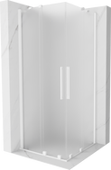 Mexen Velar Duo Duschkabine schiebbar 80 x 80 cm, gefrostet, weiß - 871-080-080-32-20