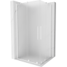Mexen Velar Duo Duschkabine verschiebbar 90 x 80 cm, Frost, Weiß - 871-090-080-32-20